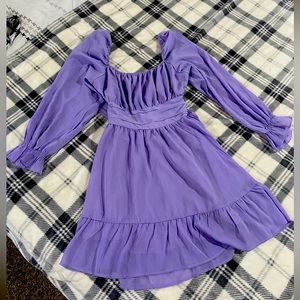 Purple dress: size M. $20. Wore once